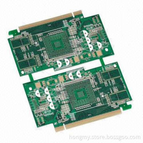 High-density Multilayer PCB with Green Solder Mask and 1oz Copper Thickness and Gold Finger